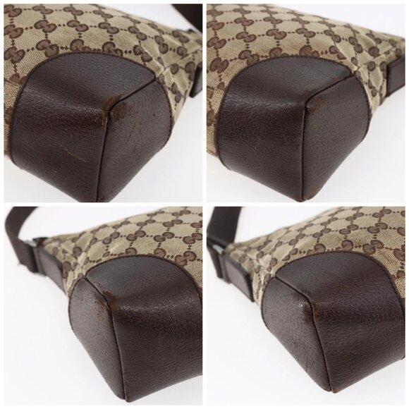 GUCCI GG Canvas Shoulder Bag Beige Silver 114273 Auth 146694 - Picture 15 of 16